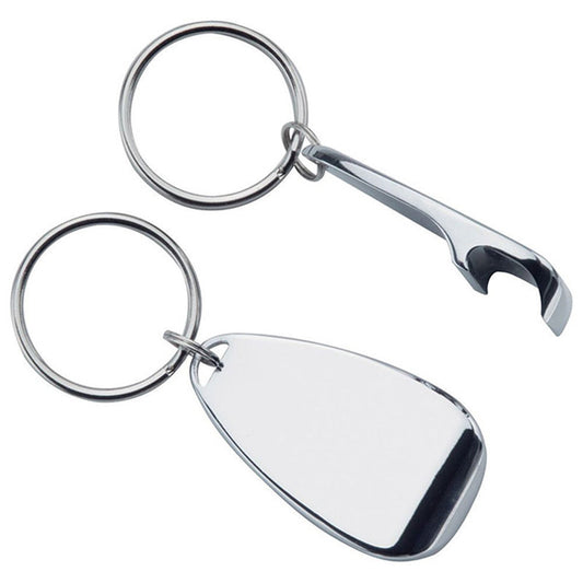 Metal / nickel bottle opener keyring