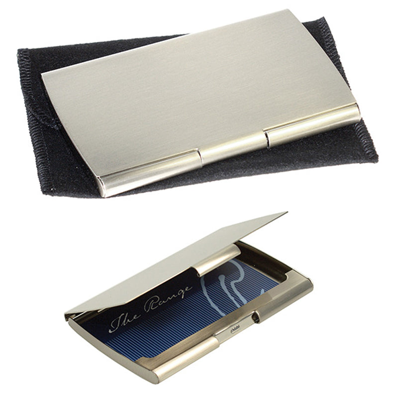 Metal silver / nickel business card holder