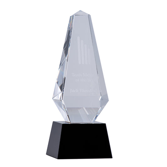 Black and Clear Crystal - Obelisk