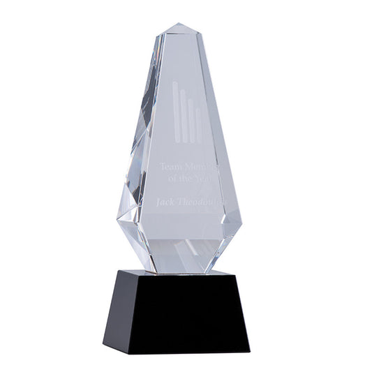 Black and Clear Crystal - Obelisk