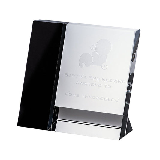 Black and Clear Crystal - Rectangle