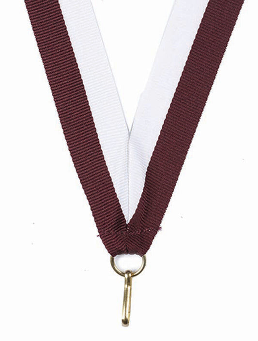 Maroon-White Ribbon