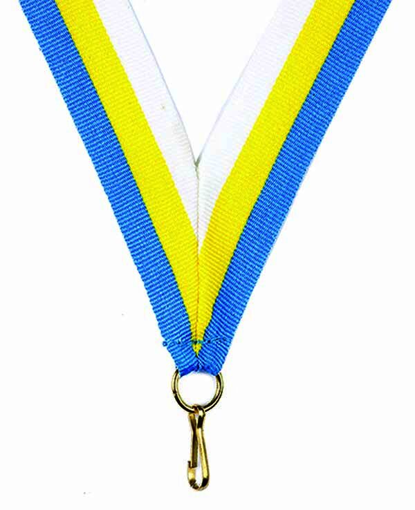 Sky Blue-Yellow-White Ribbon