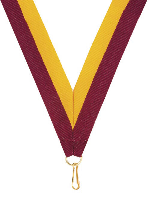 Maroon-Gold Ribbon
