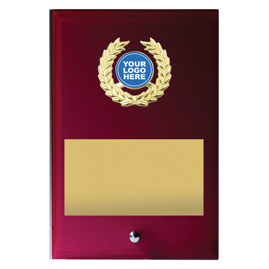 Red Glass Plaque