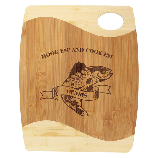 Bamboo Board Two Tone & Handle