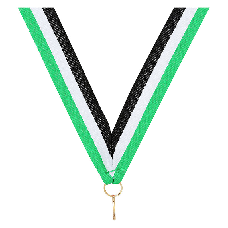 Green / White / Black Ribbon