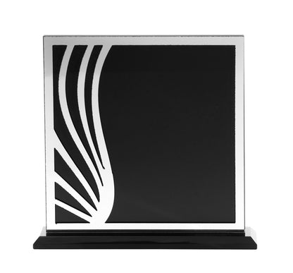 Black Laser Glass with Acrylic