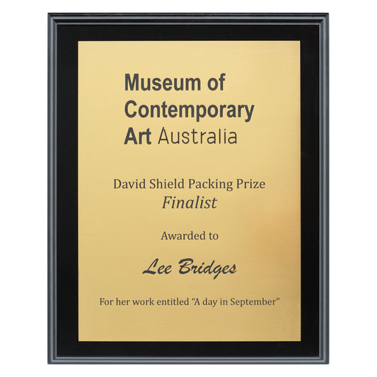 Engraved Plaques - Brushed Gold