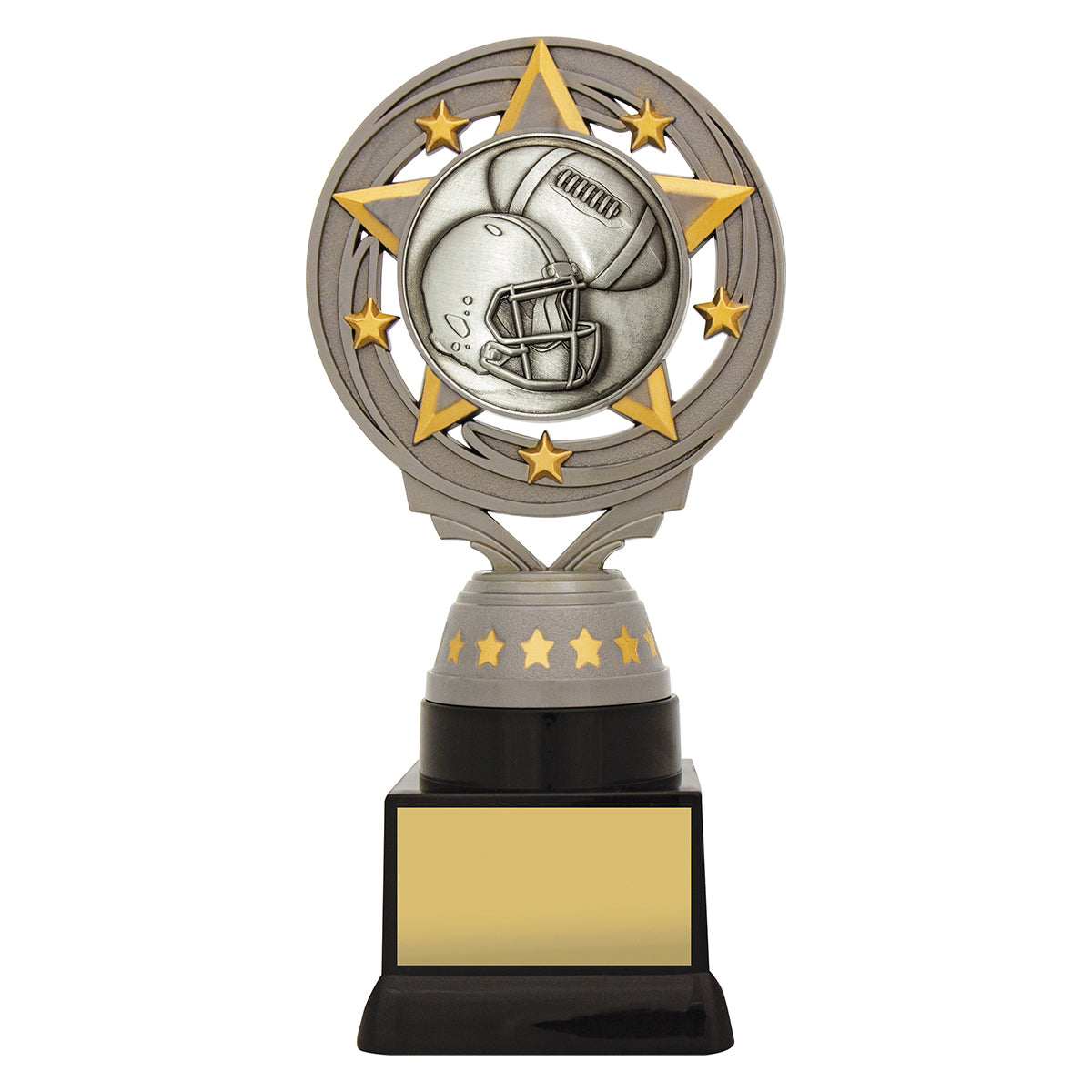 Silver American Football Torch