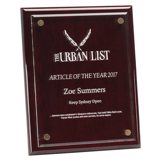 Rosewood Premium Floating Plaque