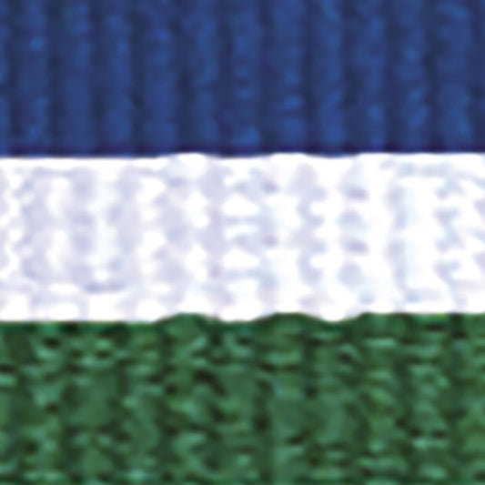 Blue / White / Green Ribbon