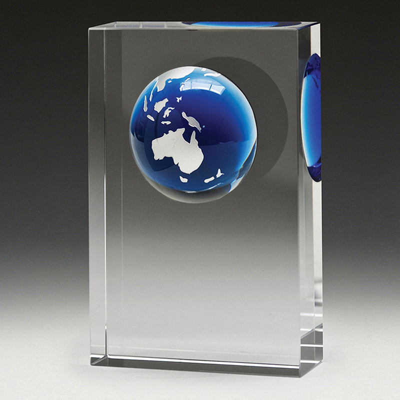 Plaque Blue Globe